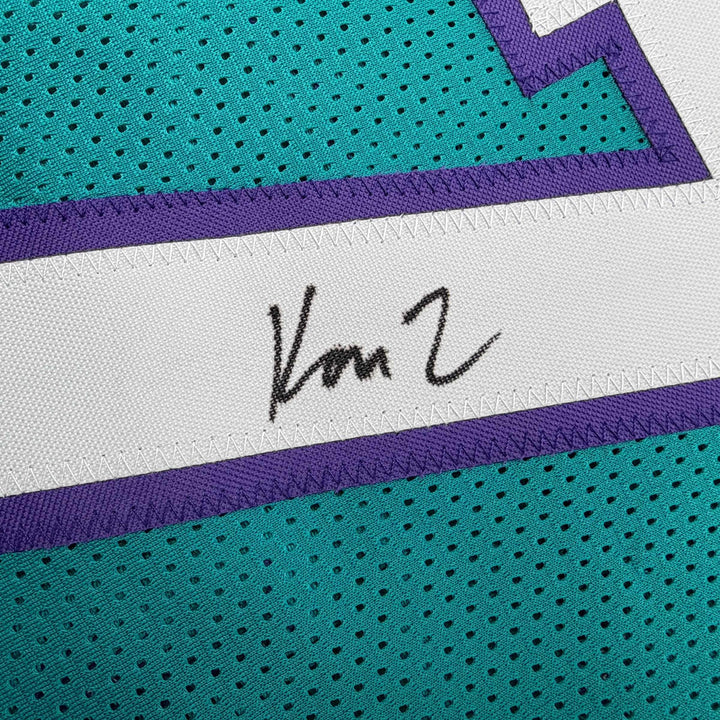Autographed/Signed Kon Knueppel Charlotte Teal Basketball Jersey JSA COA
