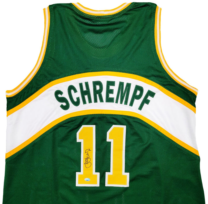 Seattle Supersonics Detlef Schrempf Signed Green Jersey MCS Holo