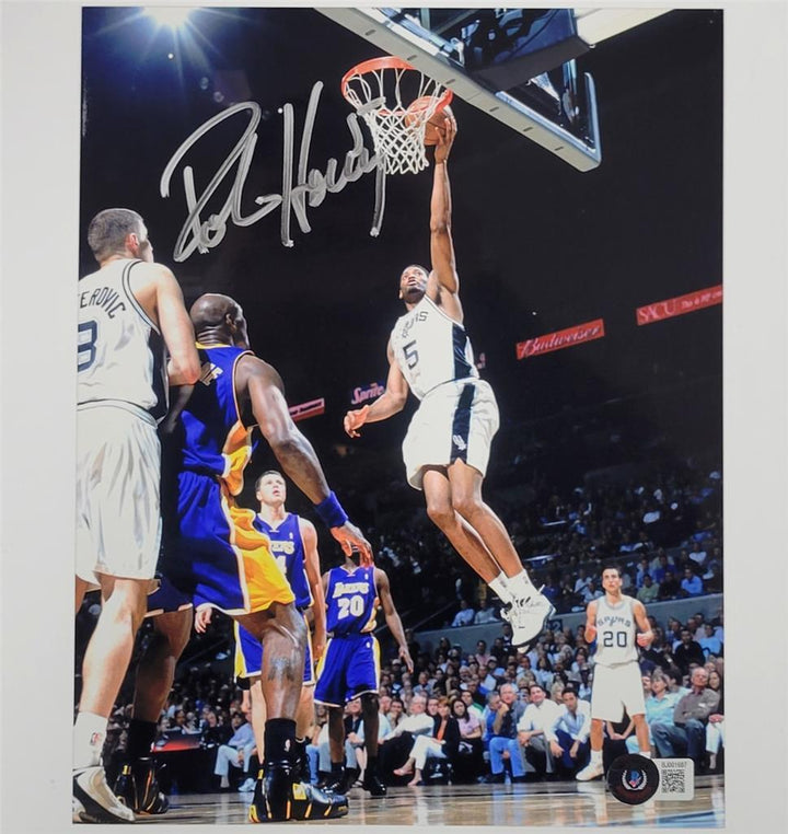 Robert Horry signed San Antonio Spurs 8x10 photo autograph ~ Beckett BAS