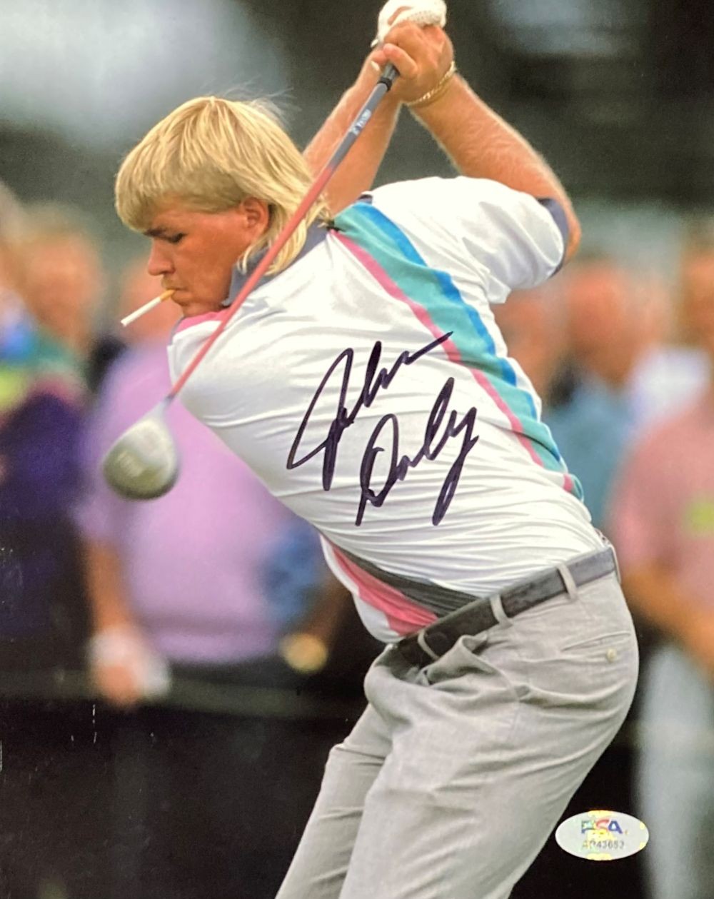 John Daly Signed 8x10 PGA Golf Smoking Photo PSA/DNA