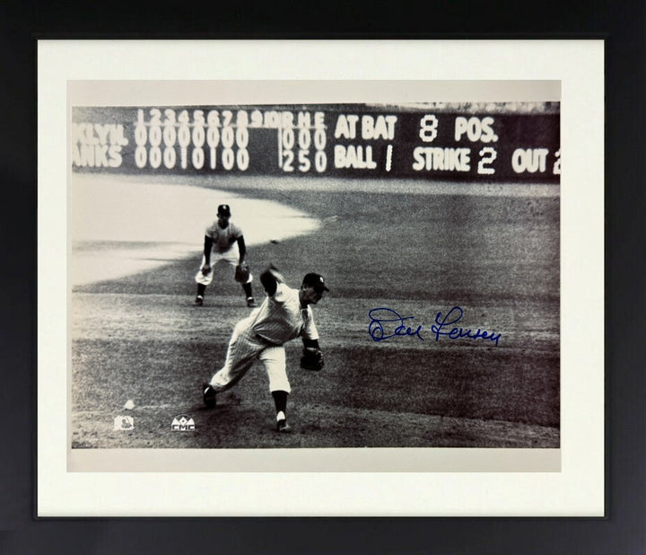 Don Larsen signed Yankees 1956 WS Perfect Game 8x10 Photo Minor Ding Framed- COA