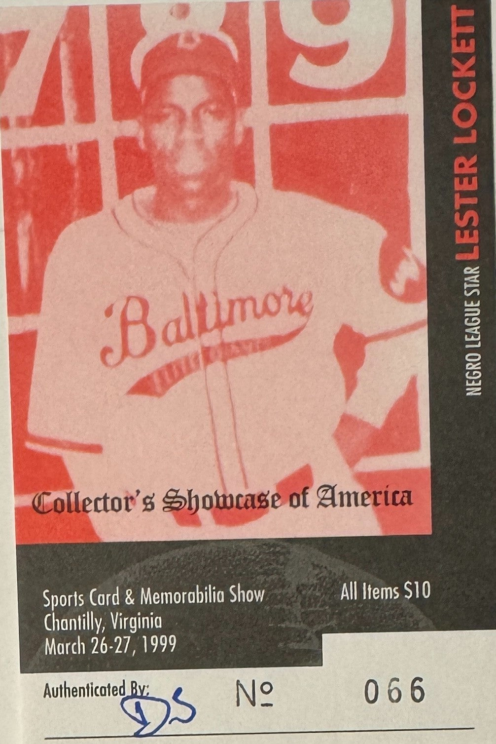 Lester Lockett signed Baltimore Elite Giants 8x10 Photo minor dings Framed- COA