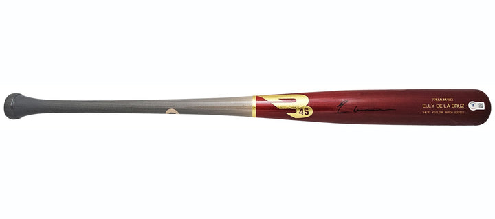 Elly De La Cruz Auto Signed Red B45 Player Model Bat Cincinnati Reds Beckett Wit