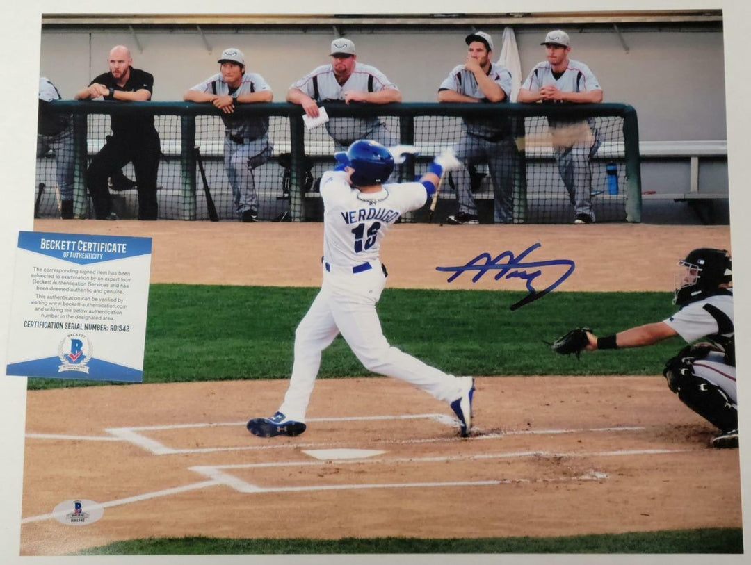 Alex Verdugo autograph signed 11x14 Photo Quakes Red Sox ~ Beckett Rookie COA