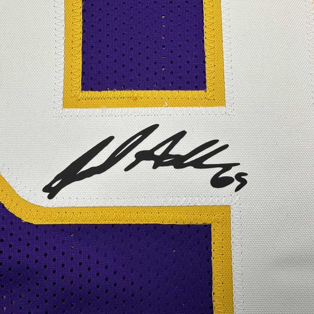 Facsimile Autographed Jared Allen Minnesota Purple Reprint Jersey Size Men's XL