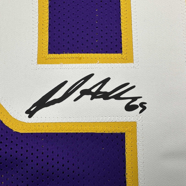 Facsimile Autographed Jared Allen Minnesota Purple Reprint Jersey Size Men's XL