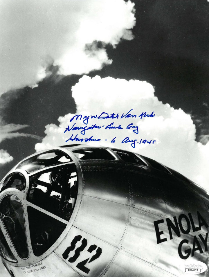 Dutch Van Kirk signed WWII 8x10 Photo Nav Enola Gay/Hiroshima- JSA #DD64722