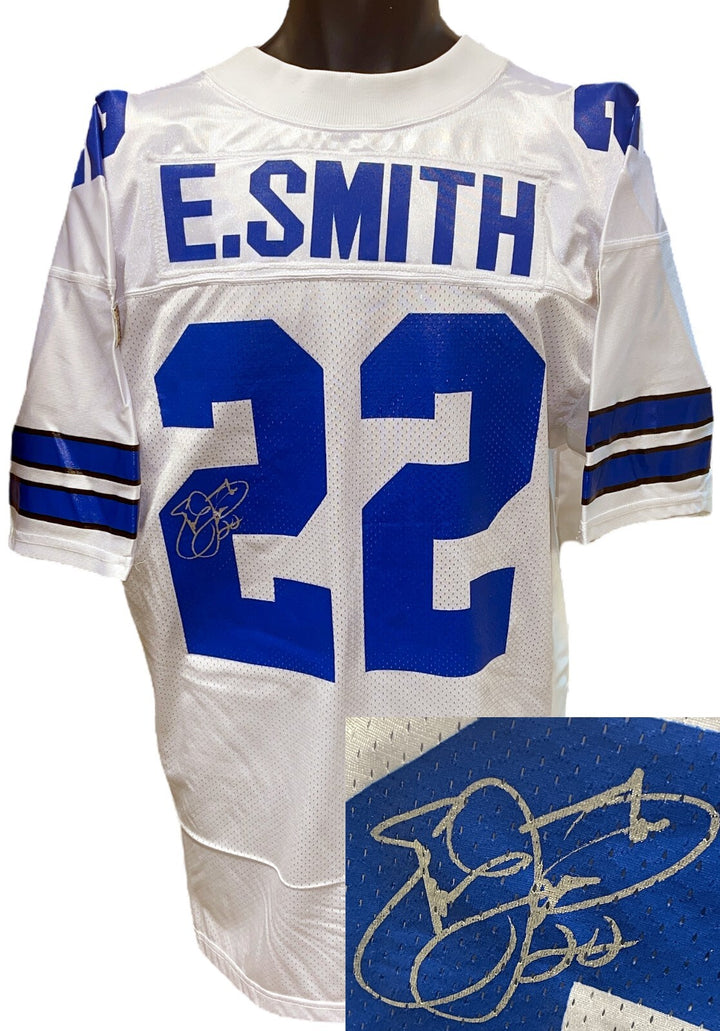 Emmitt Smith signed Dallas Cowboys Official Wilson Authentic NFL Jersey- Beckett