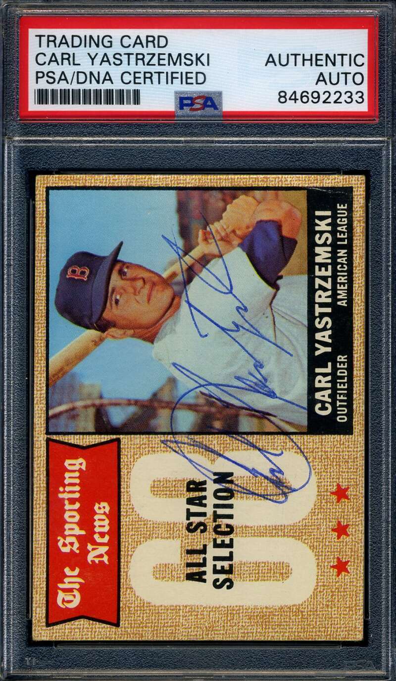 Carl Yastrzemski PSA DNA Signed 1968 Topps All Star Autograph