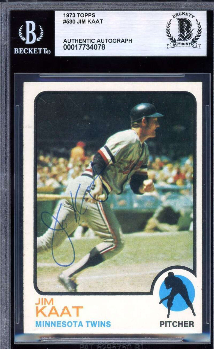 Jim Kaat Beckett BAS Vintage Signed 1973 Topps Autograph