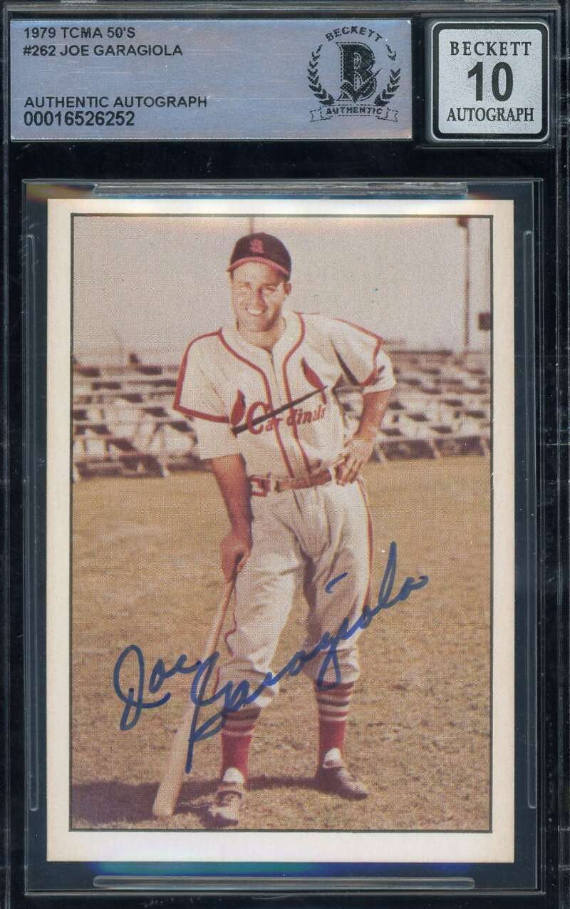 Joe Garagiola Gem Mint 10 Beckett BAS Signed 1979 TCMA 50s Autograph