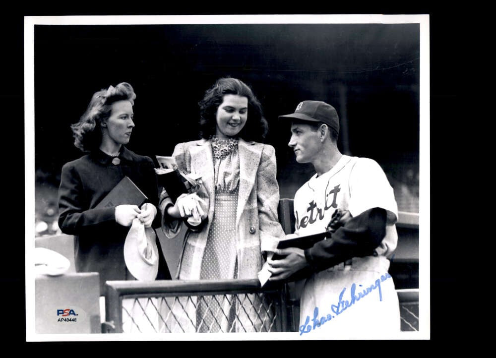 Charlie Gehringer PSA DNA Autographed 8x10 Photo Signed Tigers