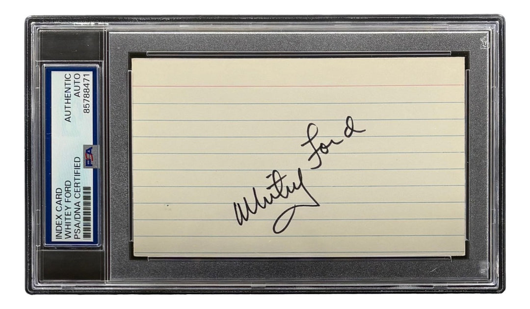 Whitey Ford Signed Index Card New York Yankees PSA/DNA