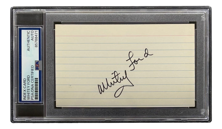 Whitey Ford Signed Index Card New York Yankees PSA/DNA