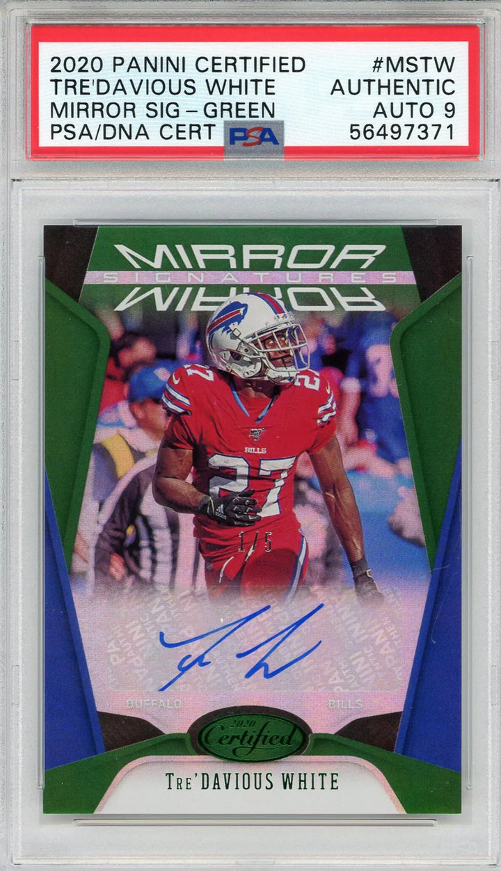 Tre'Daviouos White Autographed 2020 Panini Certified Green Rookie Card #MSTW (PS