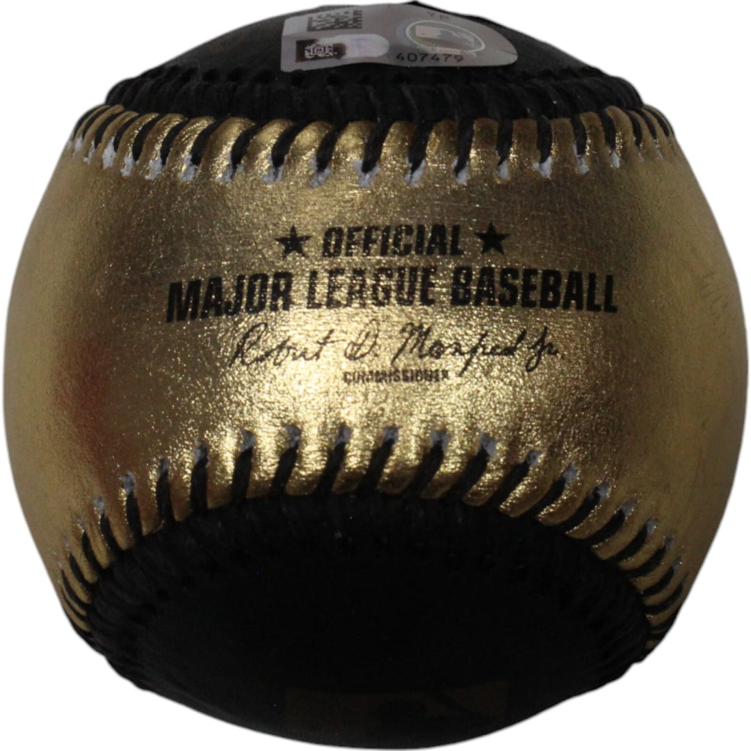 Max Scherzer Autographed Toronto Blue Jays OML Gold Baseball Fanatics 46882