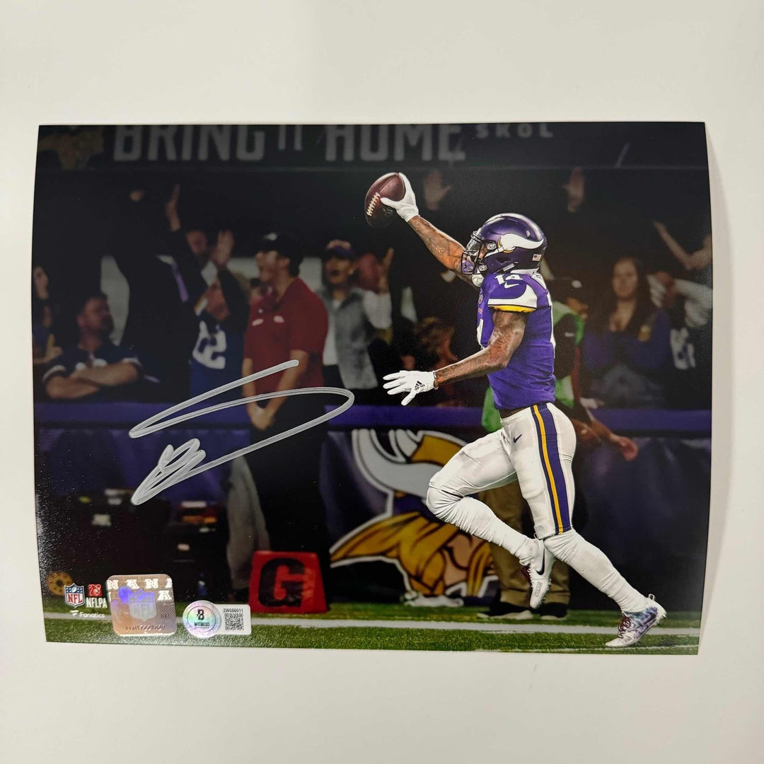 Autographed/Signed Stefon Diggs Minneapolis Miracle 8x10 Photo BAS COA
