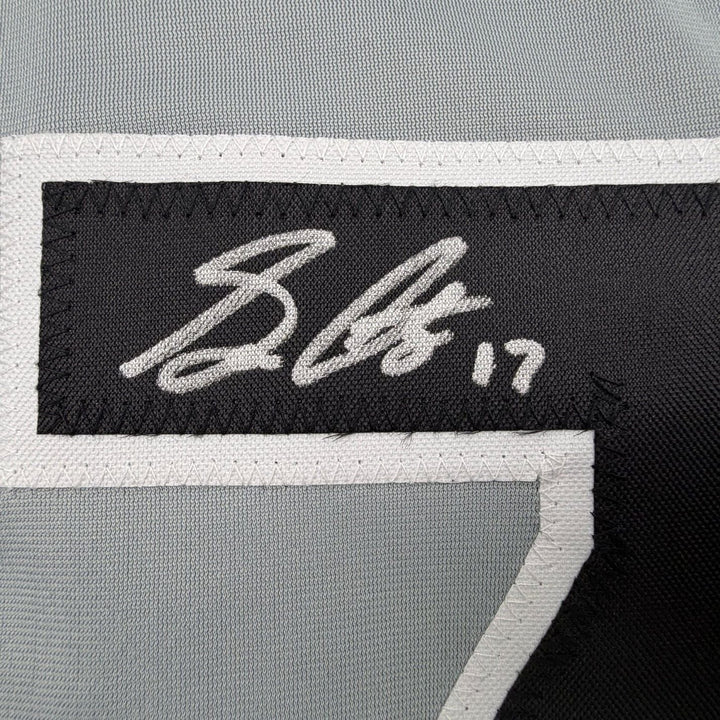 Framed Autographed/Signed Sam Antonacci 35x39 Chicago Grey Jersey BAS COA