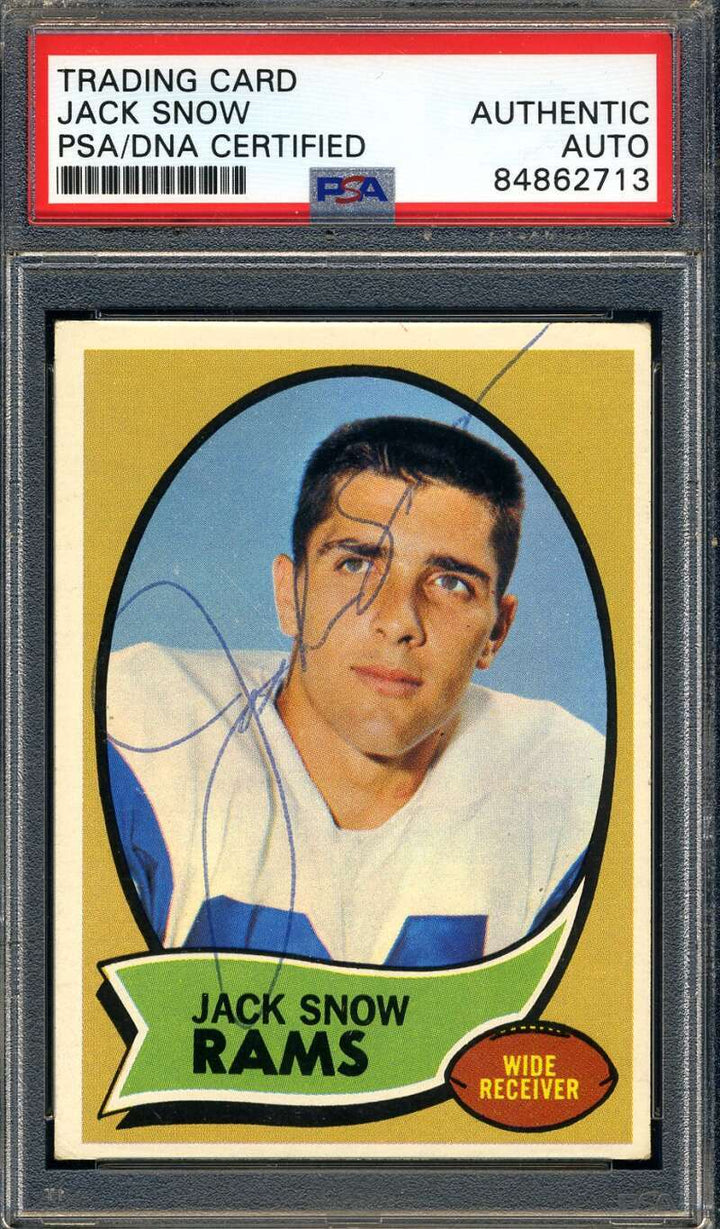 Jack Snow PSA DNA Signed 1970 Topps Autograph