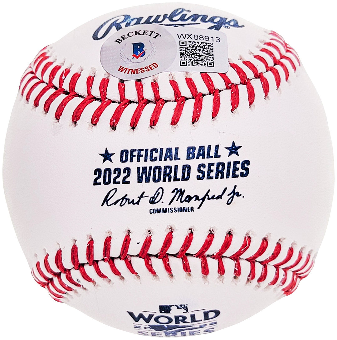 Lance McCullers Jr. Signed Official 2022 WS Logo MLB Baseball Astros Beckett Wit