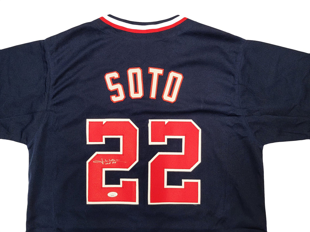 Washington Nationals Juan Soto Autographed Signed Blue Jersey JSA