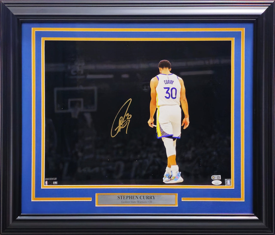 Stephen Curry Autographed Signed Framed 16x20 Photo Golden State Warriors JSA
