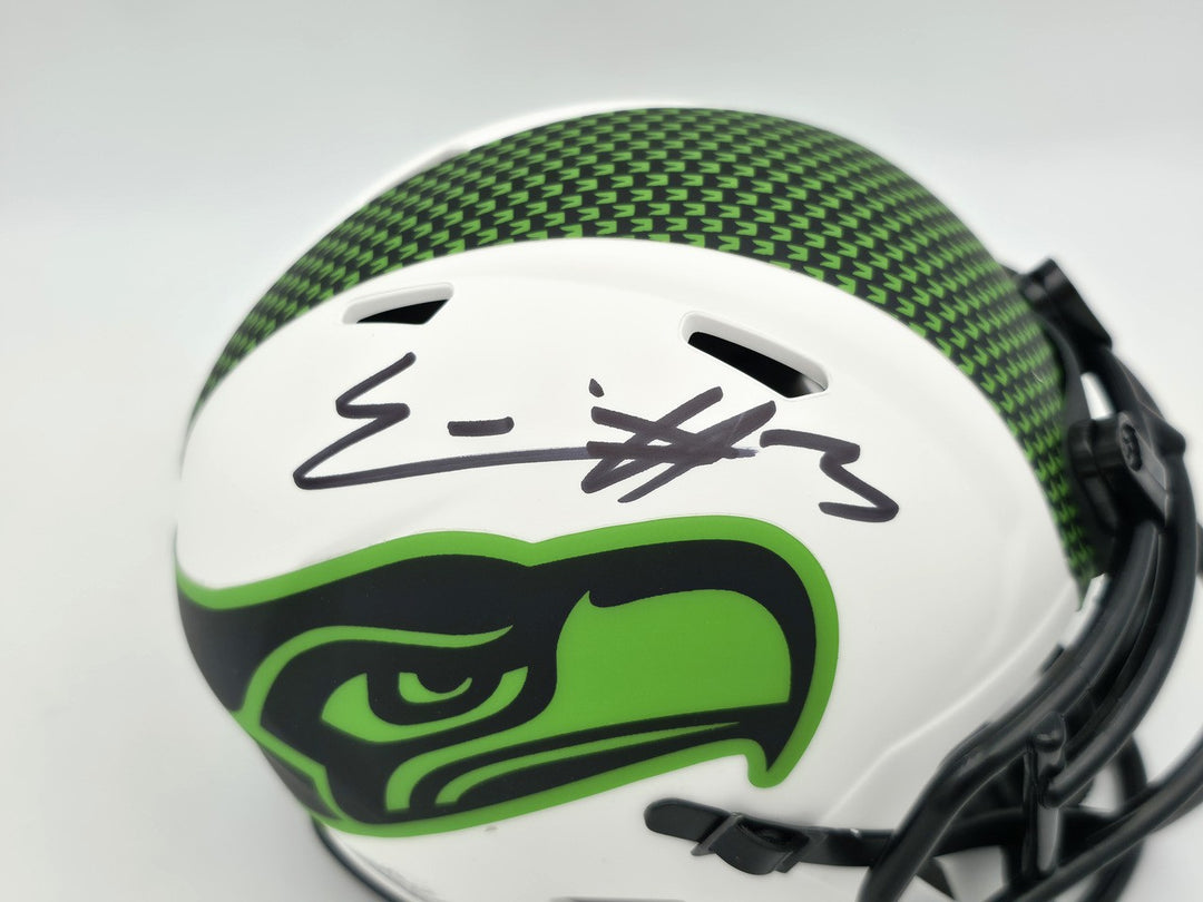 Nick Emmanwori Auto Seahawks Lunar Eclipse White Speed Mini Helmet Beckett Wit