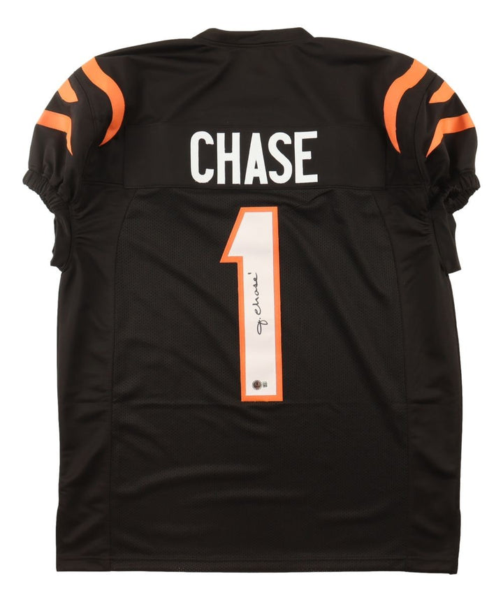 Ja'Marr Chase Cincinnati Signed Black Pro-Cut Football Jersey BAS