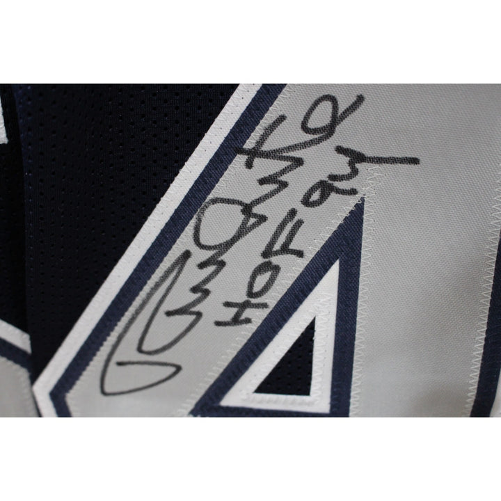 Randy White Autographed Pro Style XL Blue Jersey HOF Beckett Witness 49710