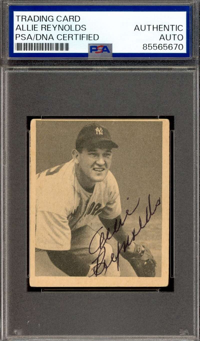 Allie Reynolds PSA DNA Signed 1948 Bowman Rookie Autograph