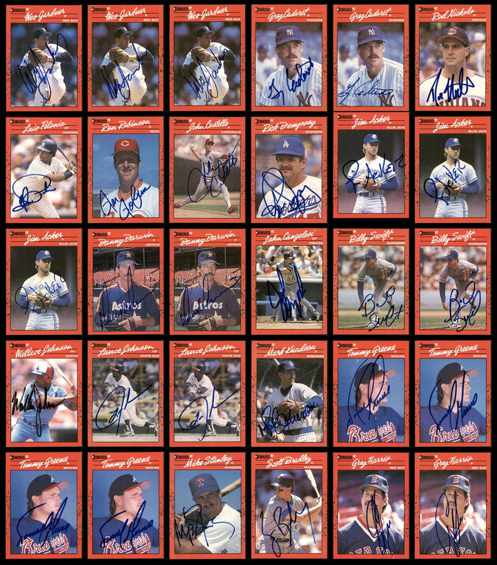 1990 Donruss Baseball Autographed Signed Cards Lot Of 235