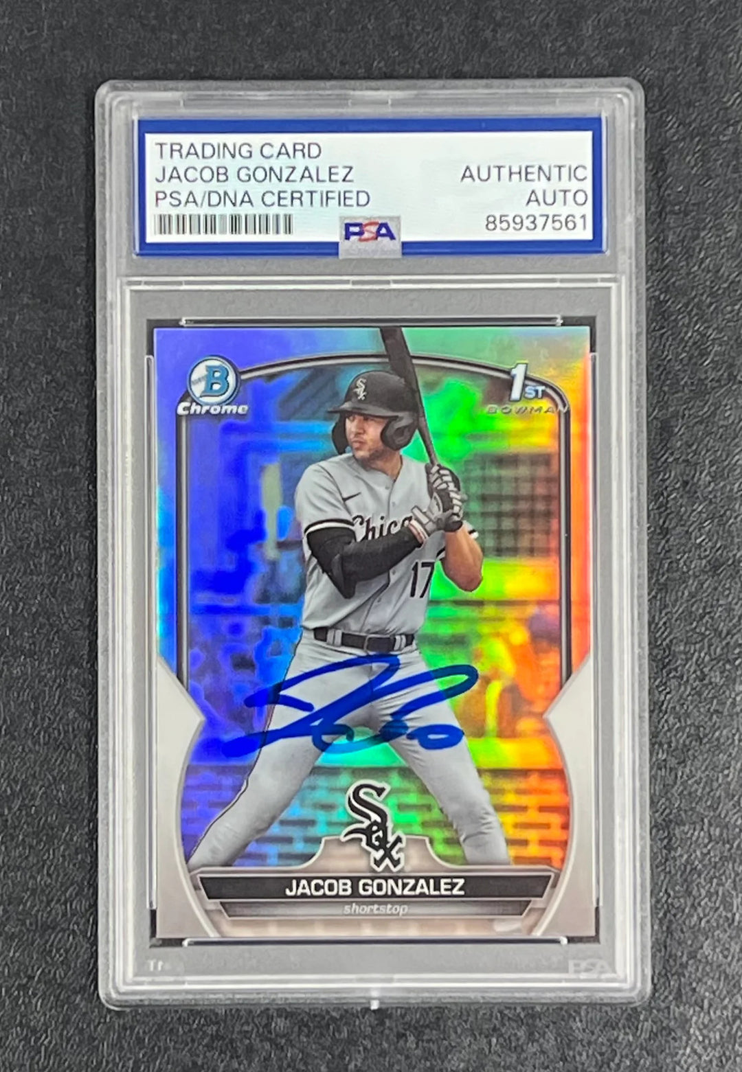 2023 Topps Bowman #BDC-167 Jacob Gonzalez Signed Card Auto PSA Slabbed White Sox