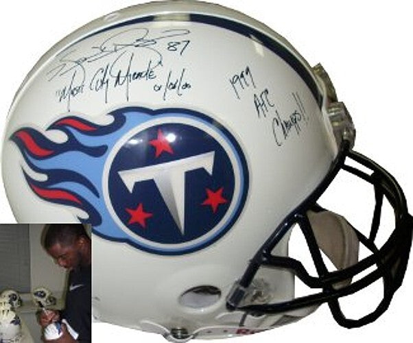 Kevin Dyson signed Tennessee Titans FS Rep Helmet Music City Miracle/AFC Champs