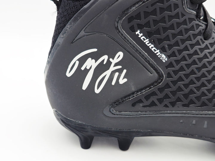 Tyler Lockett Auto Black Under Armour Team Fierce MC Cleats Seahawks Size 10.5