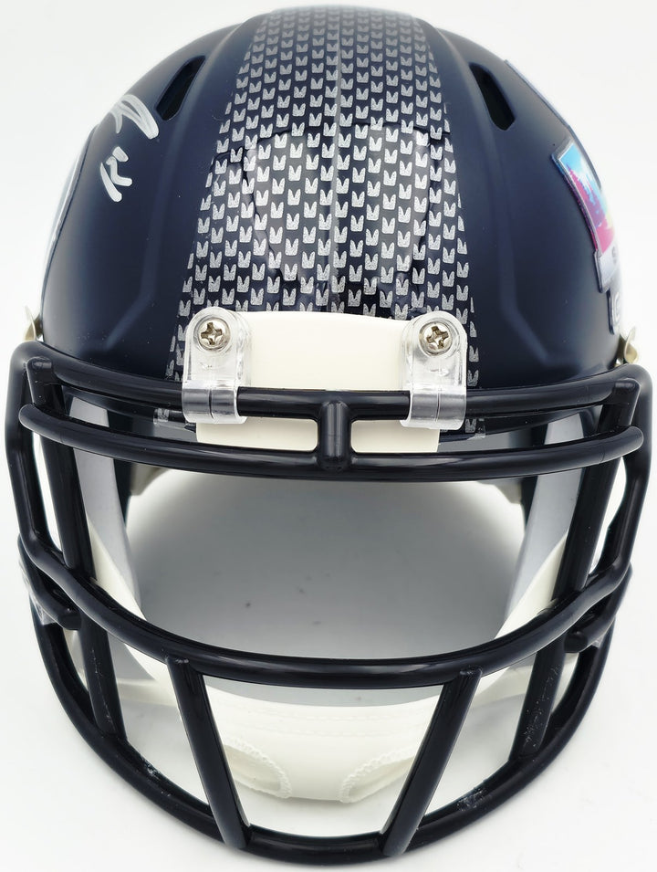 Jaxon Smith-Njigba Auto Seahawks Blue SB LX Champions Logo Speed Mini Helmet