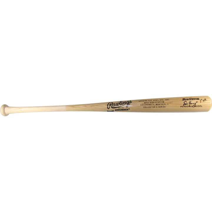 Eric Young Autographed Colorado Rockies '93 Opening Day Bat 1st HR Beckett 53387