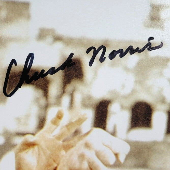 Chuck Norris signed Return of the Dragon 11x14 Bruce Lee photo JSA Witnessed COA