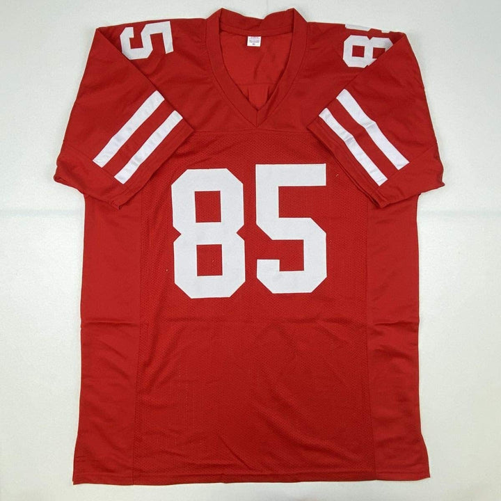 Autographed/Signed GEORGE KITTLE San Francisco Red Football Jersey Beckett COA