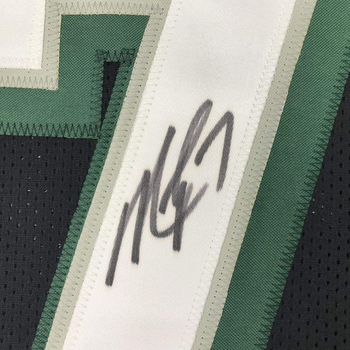 Autographed/Signed MICHAEL MIKE VICK Philadelphia Black Jersey PSA COA