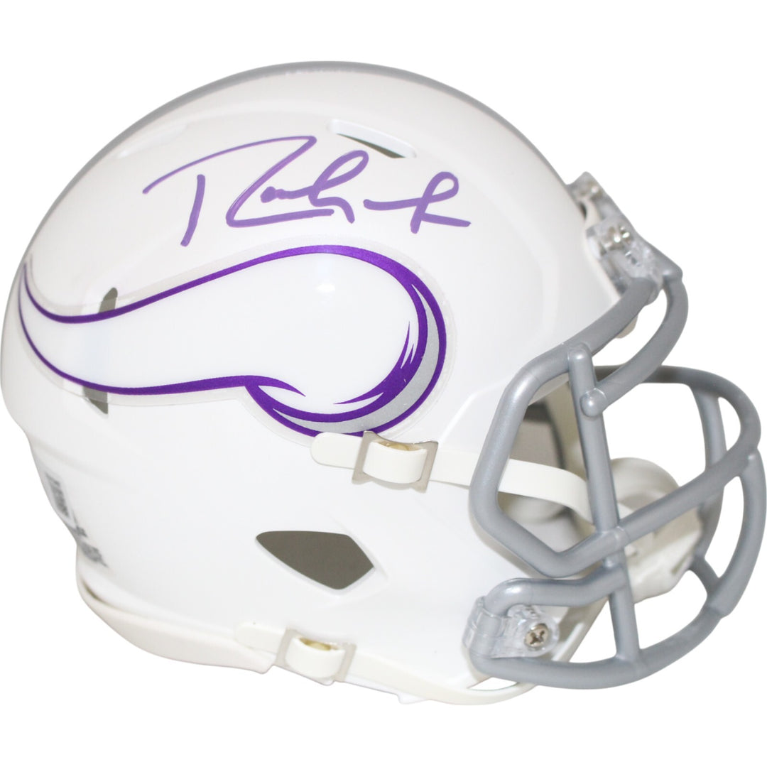 Randy Moss Autographed Minnesota Vikings Alt 24 Mini Helmet Beckett 48890