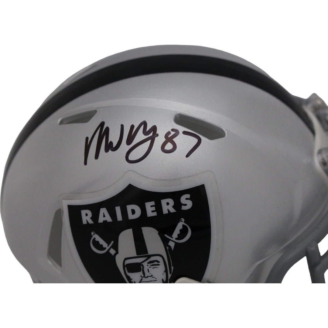 Michael Mayer Signed Las Vegas Raiders Mini Helmet Beckett 40380