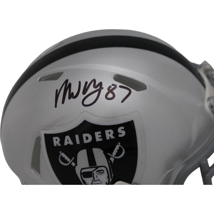 Michael Mayer Signed Las Vegas Raiders Mini Helmet Beckett 40380