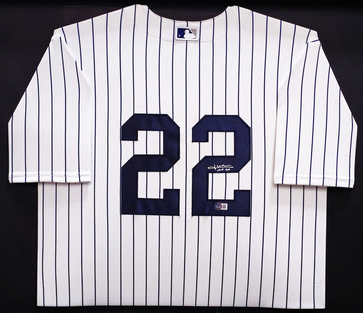 New York Yankees Juan Soto Signed Framed White Pinstripes Nike Jersey BAS QR