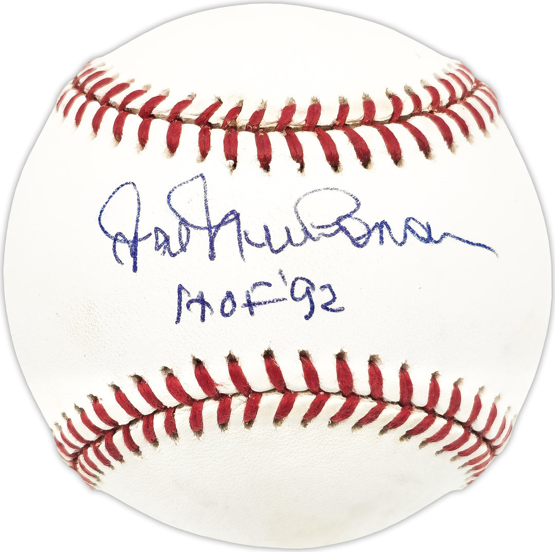 Hal Newhouser Signed AL Baseball Detroit Tigers "HOF 92" JSA #DD50177