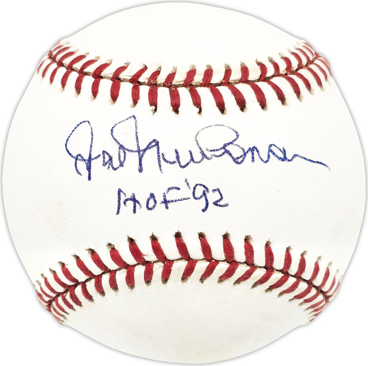 Hal Newhouser Signed AL Baseball Detroit Tigers "HOF 92" JSA #DD50177