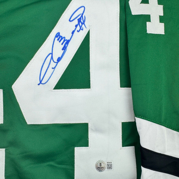 Autographed/Signed Dave Babych Hartford Green Retro Hockey Jersey BAS COA