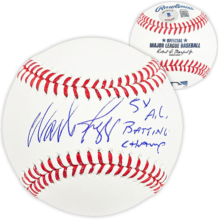 Wade Boggs Signed MLB Baseball Red Sox "5x AL Batting Champ" Beckett Wit