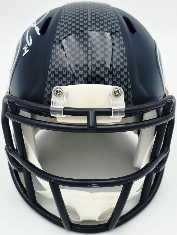 Sam Darnold Signed Seattle Seahawks Blue Speed Mini Helmet Beckett Witness