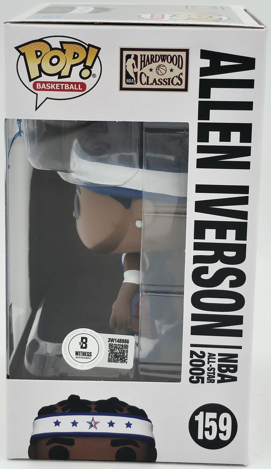 Allen Iverson Autographed Signed Funko Pop Vinyl Figurine #159 76ers Beckett Wit