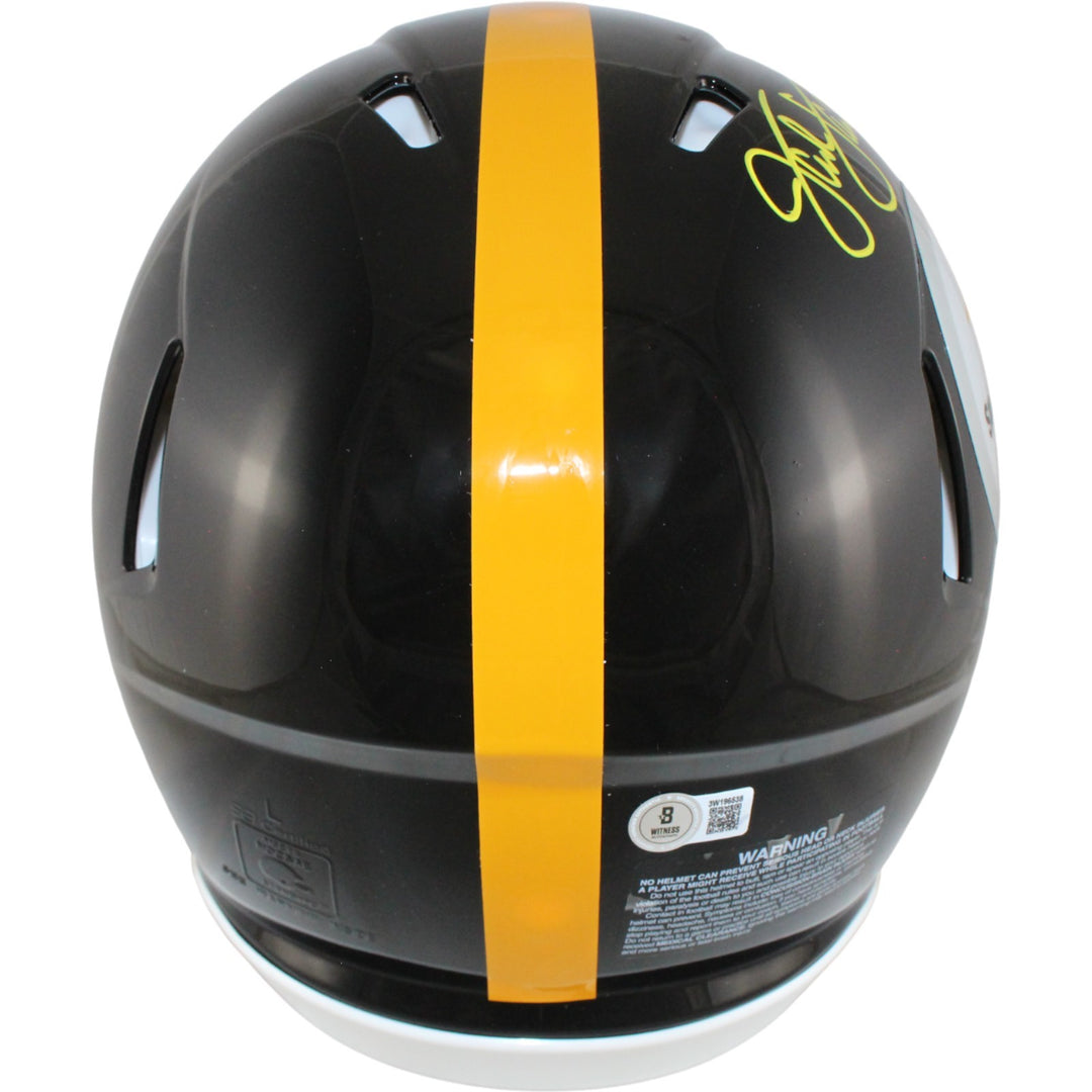 Jack Lambert Signed Pittsburgh Steelers Authentic TB Helmet HOF Beckett 54076